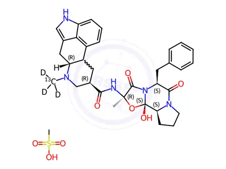 Chemical structure of Dihydro Ergotamine-13C,d3