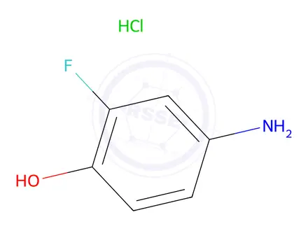 Chemical structure of 4-amino-2-fluoro-phenol;hydrochloride
