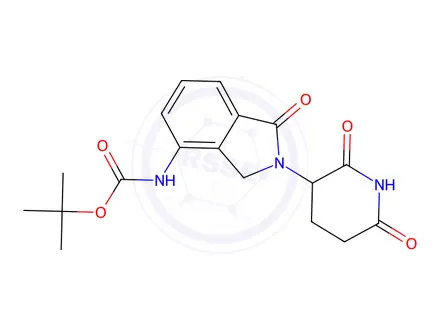 Chemical structure of tert-butyl (2-(2,6-dioxopiperidin-3-yl)-1-oxoisoindolin-4-yl)carbamate