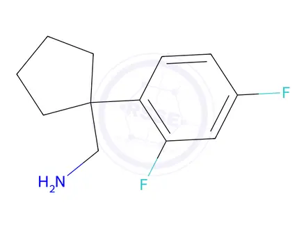 Chemical structure of [1-(2,4-difluorophenyl)cyclopentyl]methanamine