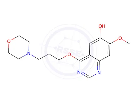 Chemical structure of 7-methoxy-4-(3-morpholinopropoxy)quinazolin-6-ol