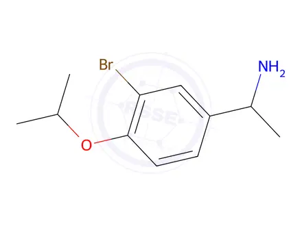 Chemical structure of 1-[3-Bromo-4-(propan-2-yloxy)phenyl]ethan-1-amine