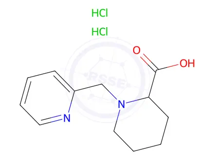 Chemical structure of 1-(Pyridin-2-ylmethyl)piperidine-2-carboxylic acid dihydrochloride