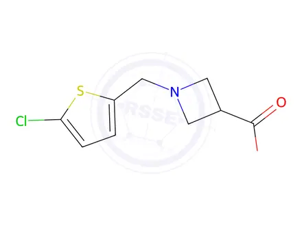 Chemical structure of 1-[(5-Chlorothiophen-2-yl)methyl]azetidine-3-carboxylic Acid