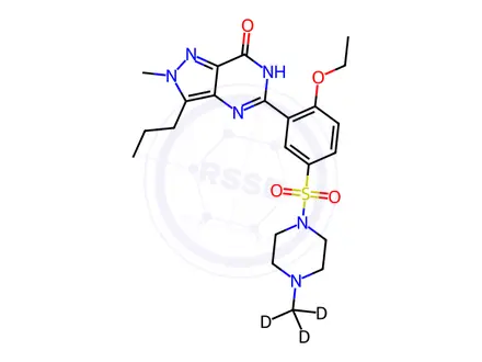 Chemical structure of Iso Sildenafil-d3
