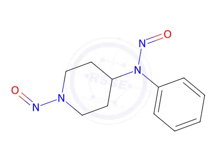 Chemical structure of N-(1-Nitrosopiperidin-4-yl)-N-phenylnitrous amide