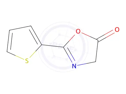 Chemical structure of 5(4H)-Oxazolone,2-(2-thienyl)-(9CI)