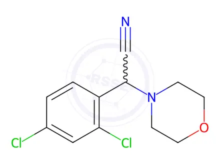 Chemical structure of 2-(2,4-dichlorophenyl)-2-morpholinoacetonitrile
