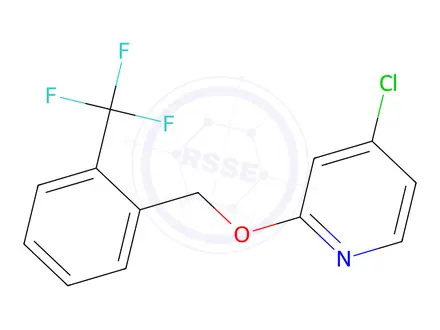 Chemical structure of 4-Chloro-2-((2-(trifluoromethyl)benzyl)oxy)pyridine