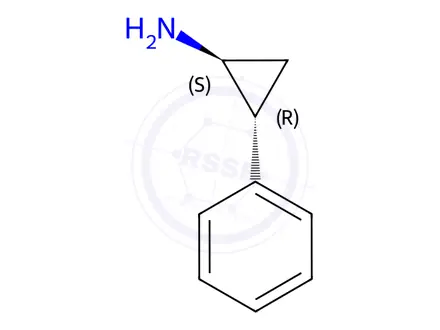 Chemical structure of (1S,2R)-(+)-2-Phenylcyclopropan-1-amine