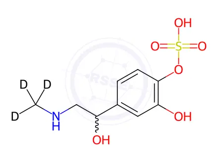 Chemical structure of Epinephrine-d3 Sulfate