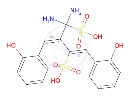 Chemical structure of disulfodisalicylidenepropane-1,1-diamine