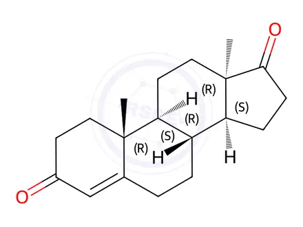 Chemical structure of 13alpha-Androst-4-ene-3,17-dione