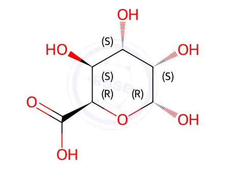Chemical structure of Sodium Glucuronic Acid Impurity 74 (α-L-Gulopyranuronic Acid)