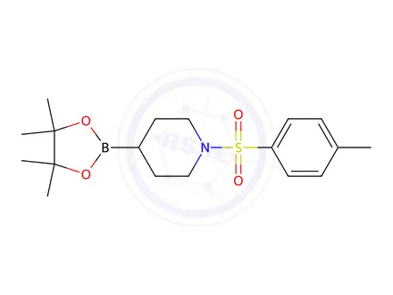 Chemical structure of 1-(p-tolylsulfonyl)-4-(4,4,5,5-tetramethyl-1,3,2-dioxaborolan-2-yl)piperidine