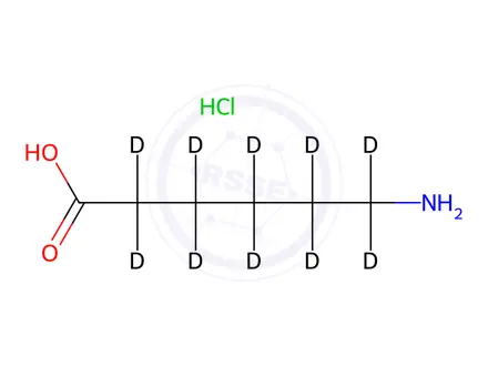 Chemical structure of ε-Aminocaproic Acid-d10 Hydrochloride
