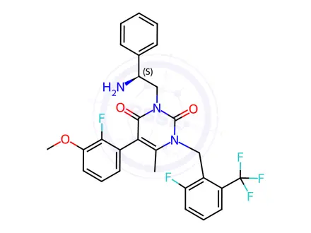 Chemical structure of Desbutyrate Elagolix (S-Isomer)