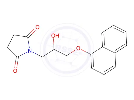 Chemical structure of 1-[2-Hydroxy-3-(1-naphthalenyloxy)propyl]-2,5-pyrrolidinedione