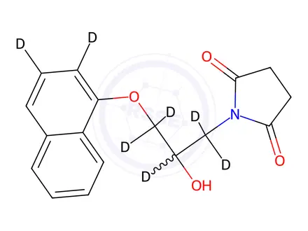 Chemical structure of 1-[2-Hydroxy-3-(1-naphthalenyloxy)propyl]-2,5-pyrrolidinedione-d7