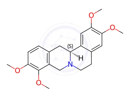 Chemical structure of L-Tetrahydropalmatine