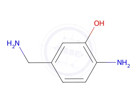 Chemical structure of 2-Amino-5-(aminomethyl)phenol hydrochloride