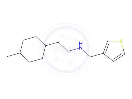 Chemical structure of 2-(4-Methylcyclohexyl)-N-(thiophen-3-ylmethyl)ethan-1-amine