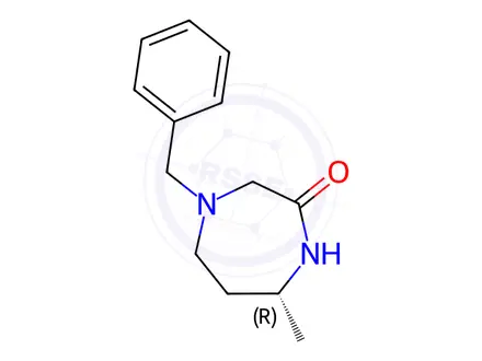 Chemical structure of (R)-4-benzyl-7-methyl-1,4-diazepan-2-one