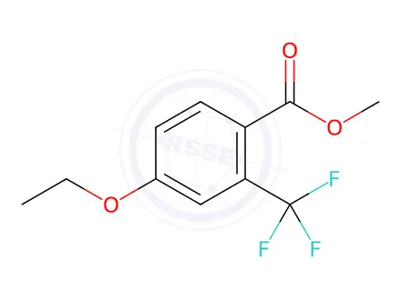 Chemical structure of Benzoic acid, 4-ethoxy-2-(trifluoromethyl)-, methyl ester