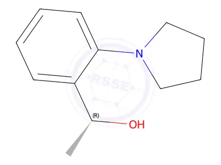 Chemical structure of (R)-1-(2-(Pyrrolidin-1-yl)phenyl)ethan-1-ol