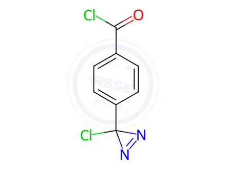 Chemical structure of Benzoyl chloride, 4-(3-chloro-3H-diazirin-3-yl)-(9CI)