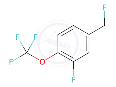 Chemical structure of 1-Fluoro-5-fluoromethyl-2-(trifluoromethoxy)benzene