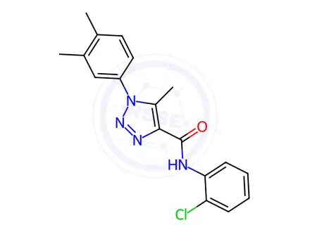 Chemical structure of N-(2-chlorophenyl)-1-(3,4-dimethylphenyl)-5-methyl-1H-1,2,3-triazole-4-carboxamide