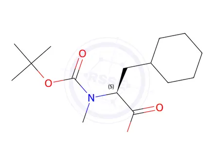 Chemical structure of N-Boc-N-methyl-3-cyclohexanyl-L-alanine