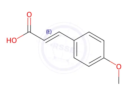 Chemical structure of 4-Methoxycinnamic Acid
