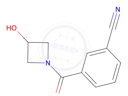 Chemical structure of 3-(3-hydroxyazetidine-1-carbonyl)benzonitrile