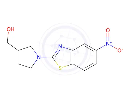 Chemical structure of [1-(5-Nitro-benzothiazol-2-yl)-pyrrolidin-3-yl]-Methanol