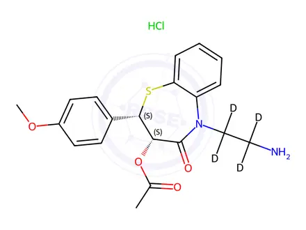 Chemical structure of N,N-Didesmethyl Diltiazem-d4 Hydrochloride