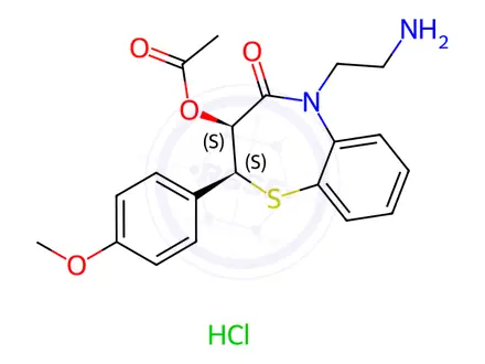 Chemical structure of N,N-DiDesmethyl Diltiazem Hydrochloride