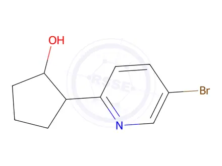 Chemical structure of 2-(5-Bromopyridin-2-yl)cyclopentan-1-ol