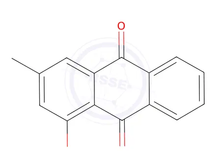 Chemical structure of 1-Hydroxy-3-methylanthraquinone