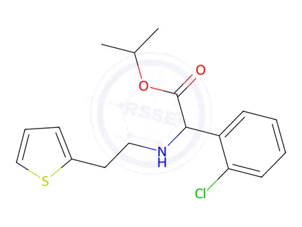 Chemical structure of Isopropyl 2-(2-chlorophenyl)-2-((2-(thiophen-2-yl)ethyl)amino)acetate