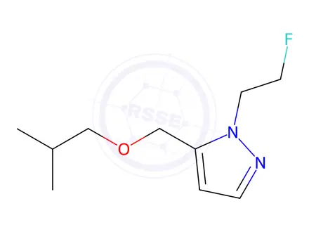 Chemical structure of 1-(2-fluoroethyl)-5-(isobutoxymethyl)-1H-pyrazole