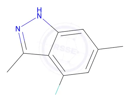Chemical structure of 4-Fluoro-3,6-dimethyl-1H-indazole