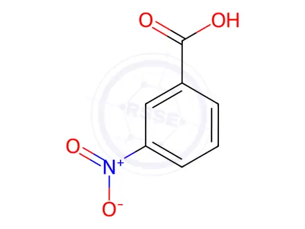 Chemical structure of m-nitrobenzoic acid