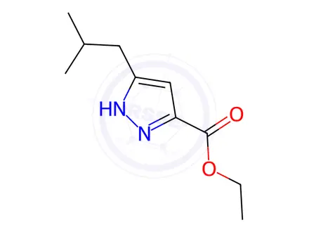 Chemical structure of ethyl 3-isobutyl-1H-pyrazole-5-carboxylate