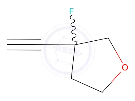 Chemical structure of 3-ethynyl-3-fluorooxolane