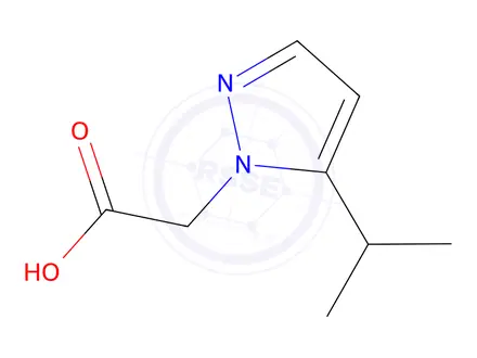 Chemical structure of 2-(5-Isopropyl-1H-pyrazol-1-yl)acetic acid