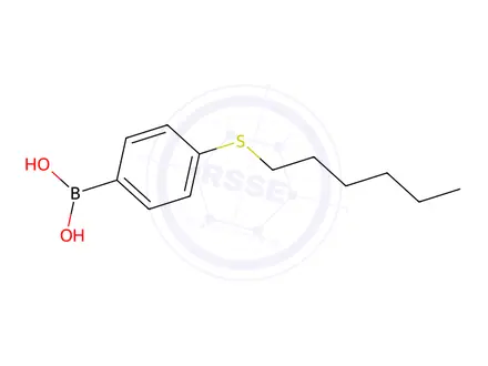 Chemical structure of (4-(Hexylthio)phenyl)boronic acid