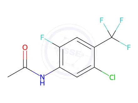 Chemical structure of Acetamide, N-[5-chloro-2-fluoro-4-(trifluoromethyl)phenyl]-