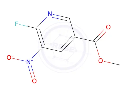 Chemical structure of Methyl 6-fluoro-5-nitronicotinate